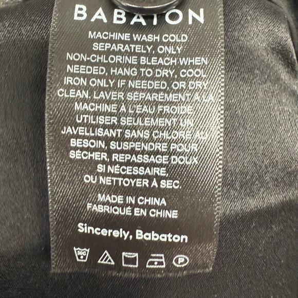 Babaton Aritzia Vogue Satin Pant Women's Size 0 Black High-Rise Pleated Straight - Picture 9 of 10